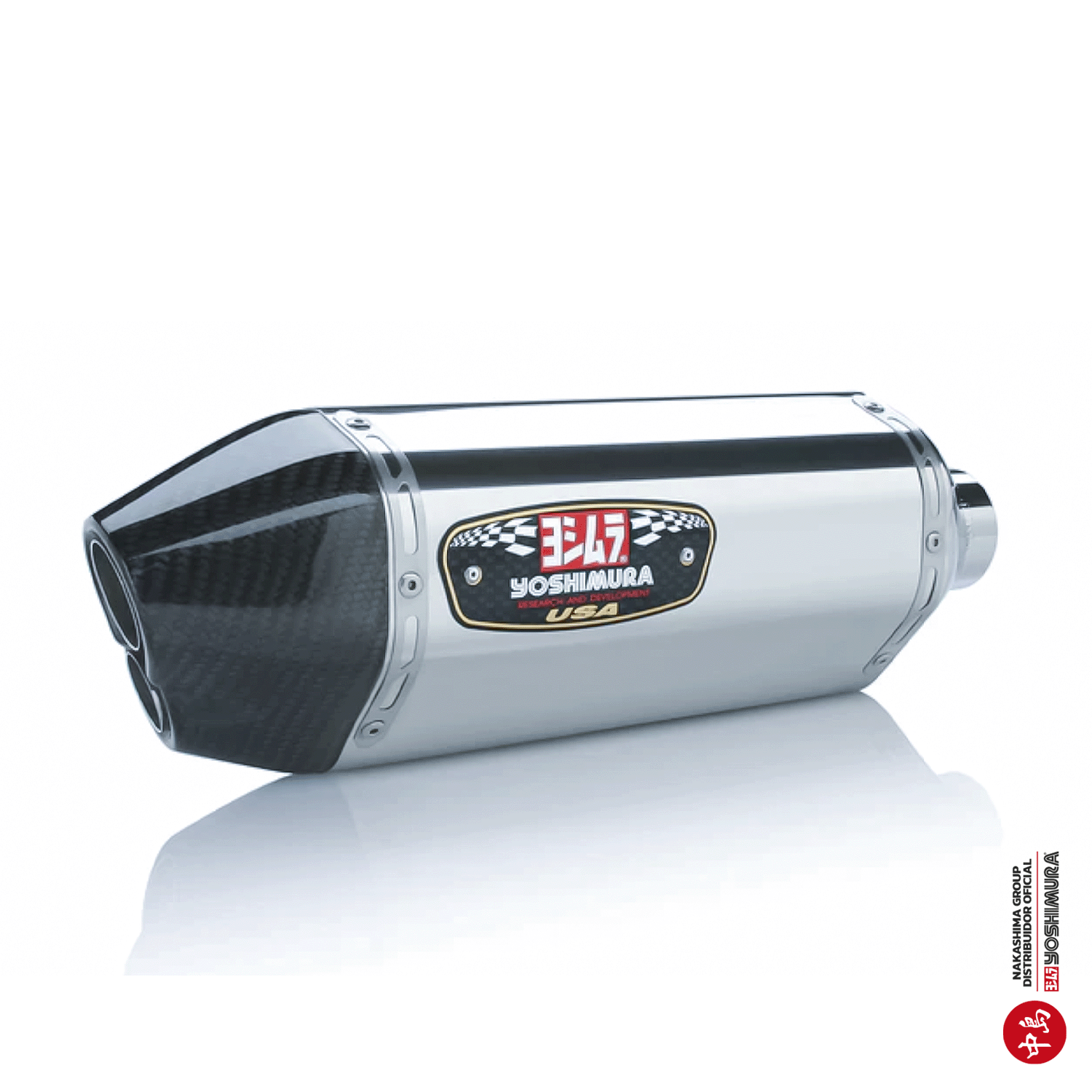GSX-R600/750 11-22 R-77D Stainless Slip-On Exhaust, w/ Stainless Muffler