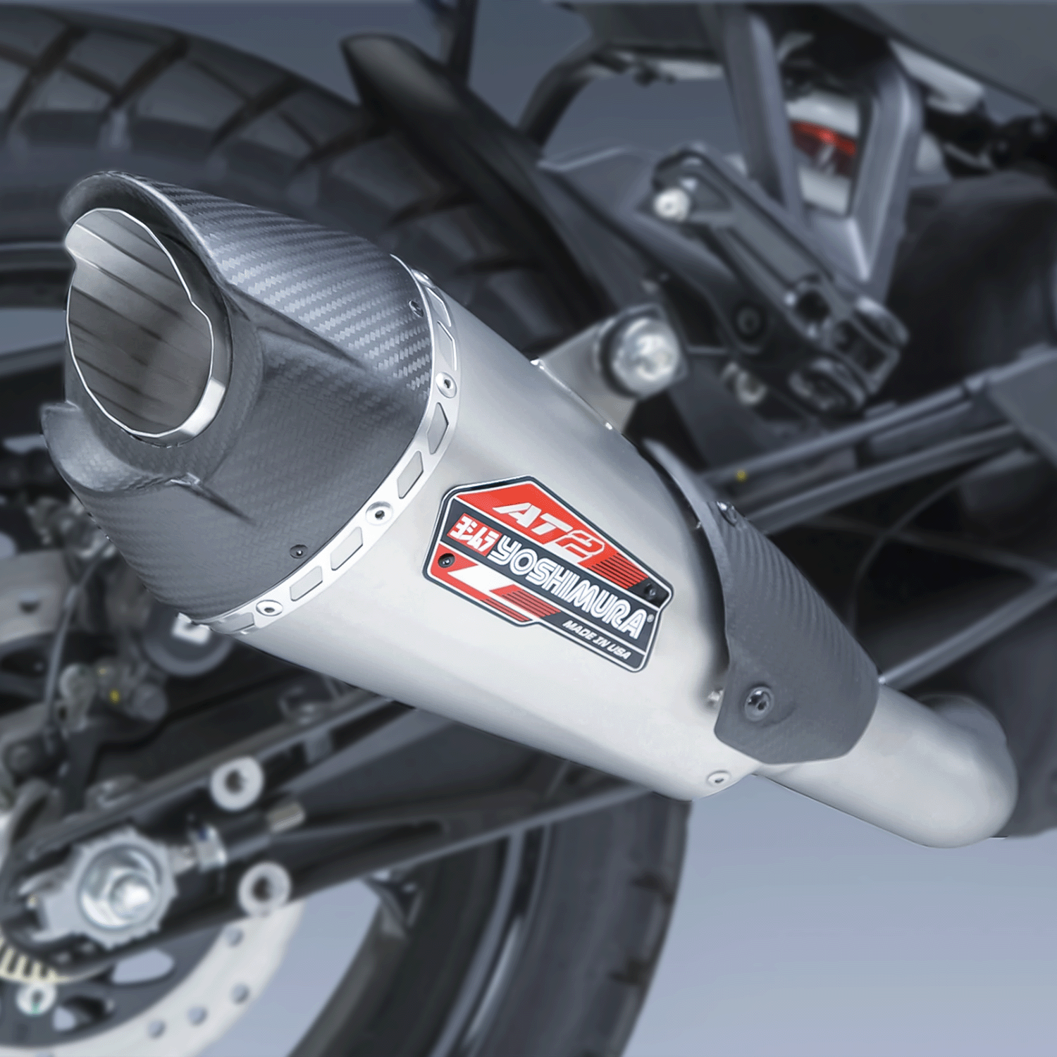 390 ADVENTURE 2020 AT2 Stainless Slip-On Exhaust, w/ Stainless Muffler