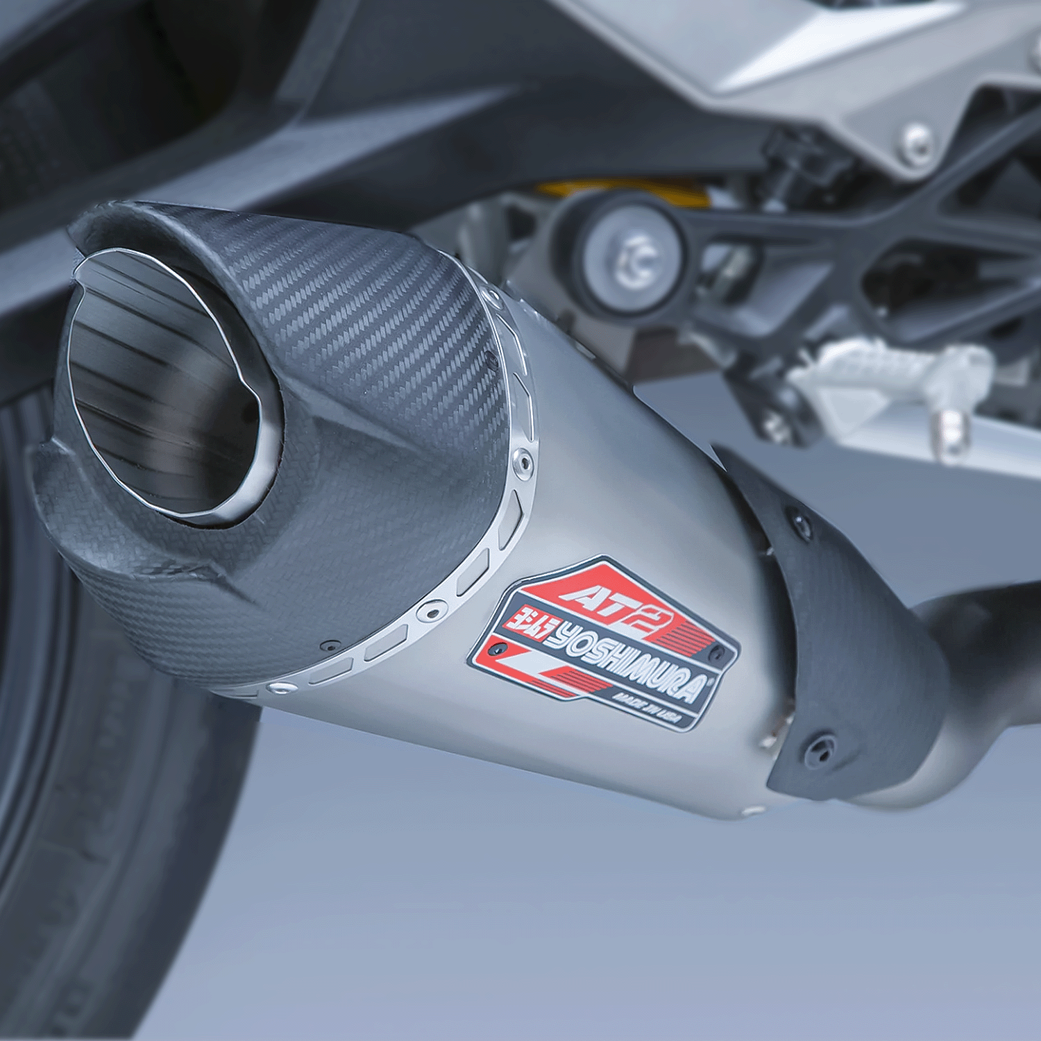 STREET TRIPLE 18-20 AT2 Stainless Slip-On Exhaust, w/ Stainless Muffler